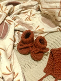 Rusty Bonnet and Bootie Set (with pompom)