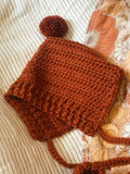 Rusty Bonnet and Bootie Set (with pompom)