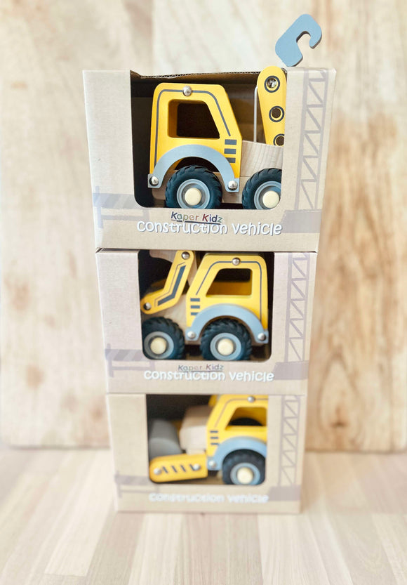 CALM & BREEZY CONSTRUCTION TRUCK WITH RUBBER WHEELS (5 Styles)