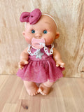 Baby Doll Pepote Glitter Dress and Bow