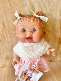 Baby Doll Pepote with Bows and Curly Hair