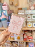 Bow and Wavy Birthday | Birthday Card, Pink Greeting Card