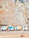 WOODEN WIND UP CONSTRUCTION TRUCK ( 4 Styles )