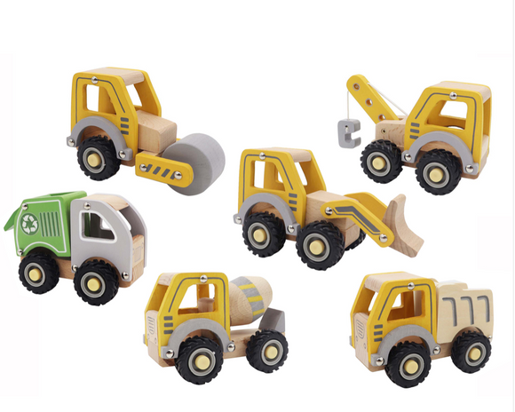 CALM & BREEZY CONSTRUCTION TRUCK WITH RUBBER WHEELS (5 Styles)