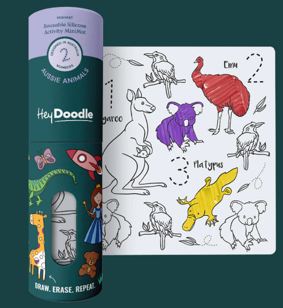 Aussie Animals Mini Colouring & Doodle Mat