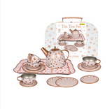 GOLD STAR TIN TEA SET IN SUITCASE