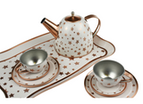 GOLD STAR TIN TEA SET IN SUITCASE