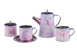 RAINBOW UNICORN TIN TEA MUG SET IN SUITCASE 18PCS