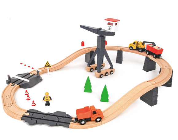 CONSTRUCTION YARD TRAIN SET 35PCS