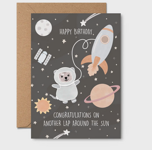 Lap Around Sun Greeting Card, Happy Birthday, Kids Birthday