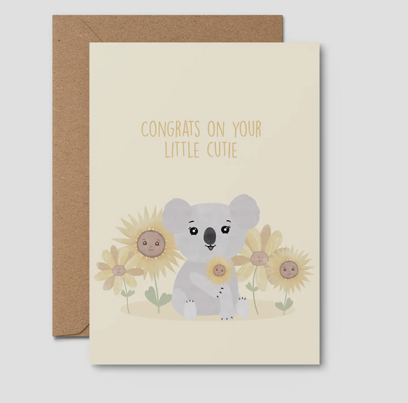 Little Cutie | Aussie Card, Baby Shower, Newborn, Pregnancy