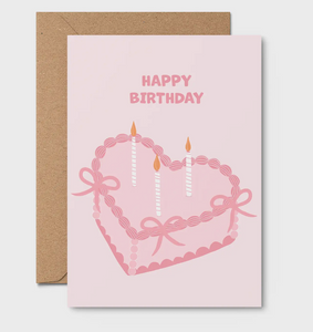 Pink Vintage Cake | Greeting Card, Birthday Card, Girly