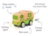 WOODEN FRICTION TRUCK RECYCLING WITH SOUND AND LIGHT