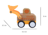 Wooden friction digger with sound and light