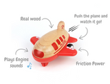 Wooden racer airplane with sound