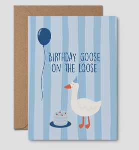 Birthday Goose Greeting Card