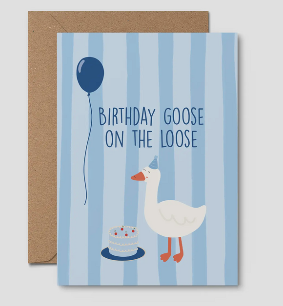 Birthday Goose Greeting Card