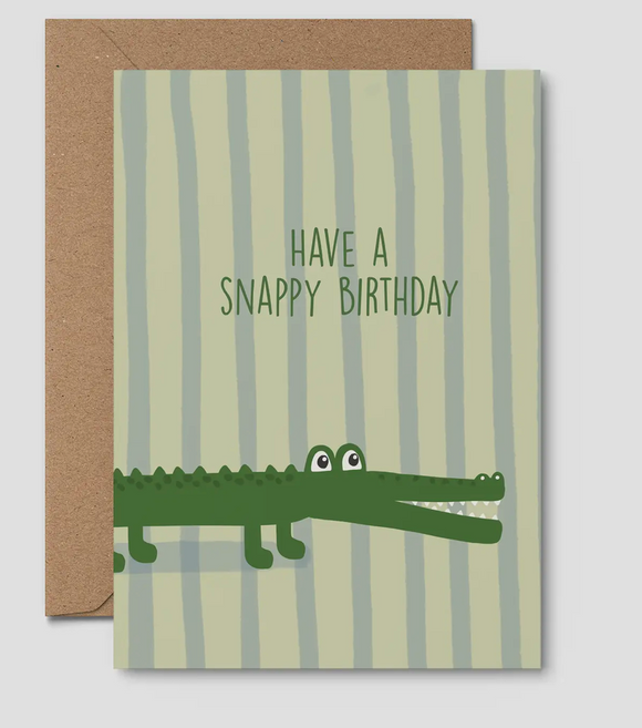 Snappy Birthday Crocodile Greeting Card