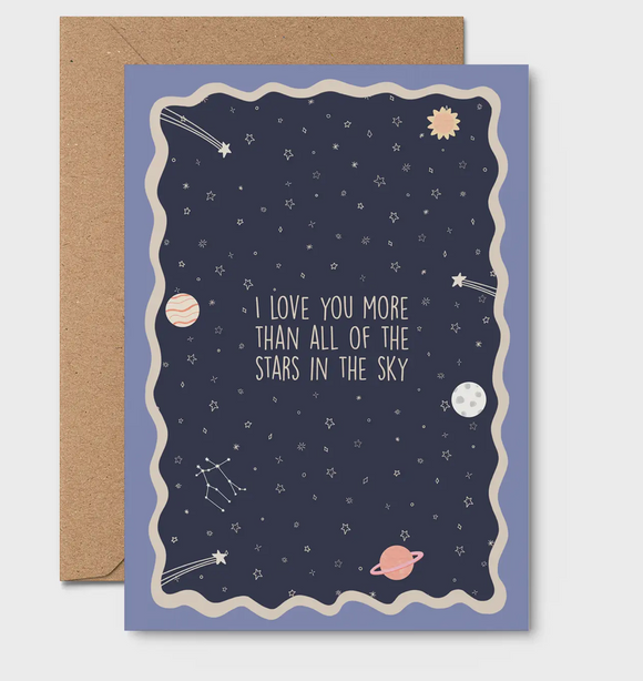 Love You More Than All the Stars Greeting Card