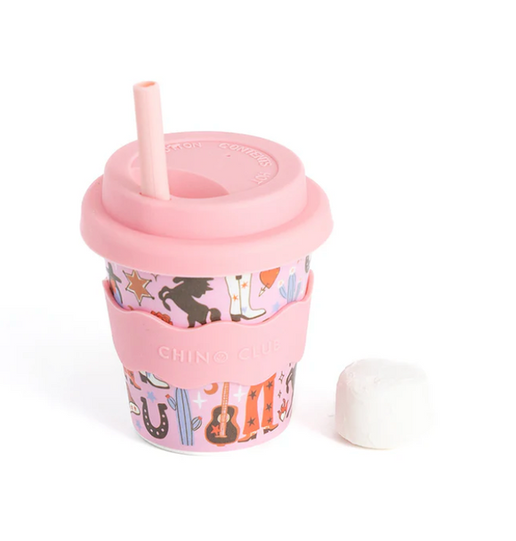 Cowgirl Chino Cup 4oz (Comes with purple straw)