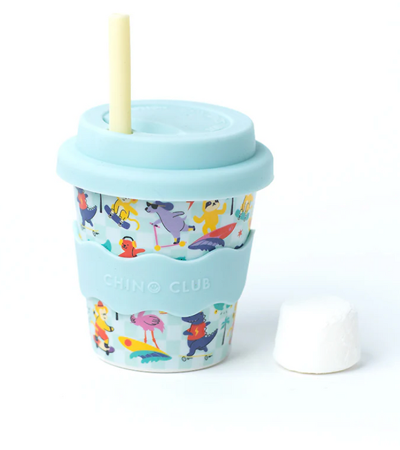 Surf n Skate Babychino cup 4 oz (Comes with Bluey/green straw)