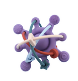 Silicone sensory space rattle teether