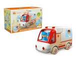 Wooden Ambulance and accessories with sound and light