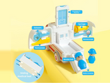 Wooden Ambulance and accessories with sound and light