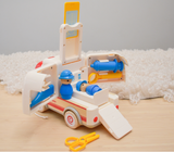 Wooden Ambulance and accessories with sound and light