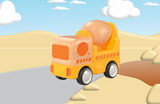 Wooden friction Truck Concrete Mixer with sound and light