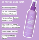 No Nasties Kids Plant Based Alcohol Free Hair Spray in Calming Lavender and Fresh Lime 200ml