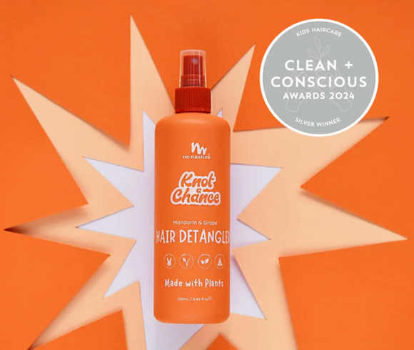 No Nasties Kids Hair Detangling Spray in Mandarin and Grape 250ml