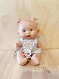 Baby Doll Pepote Original By Nines D'onil ( Soft grey spotted dress & piggy tails)