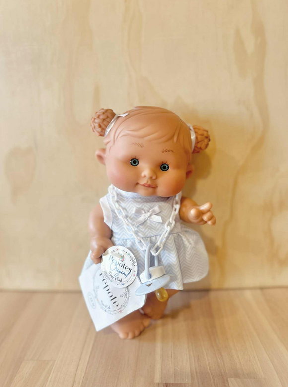 Baby Doll Pepote Original By Nines D'onil (Soft blue dress & piggy buns)