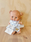Baby Doll Pepote Original By Nines D'onil (Soft blue dress & piggy buns)