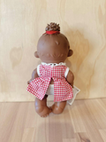 Baby Doll Pepote Original By Nines D'onil (Red checkered dress & little bun)
