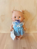 Baby Doll Pepote Original By Nines D'onil (Blue strip dress with piggy tails)