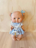 Baby Doll Pepote Original By Nines D'onil (blue checked dress & curly buns)