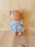 Baby Doll Pepote Original By Nines D'onil (blue checked dress & curly buns)