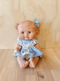 Baby Doll Pepote Original By Nines D'onil (blue checked dress & curly buns)