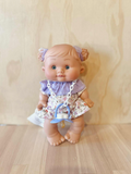 Baby Doll Pepote Original By Nines D'onil (Purple floral dress & curly buns)