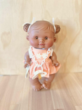 Baby Doll Pepote Original By Nines D'onil (orange peachy dress & curly buns)