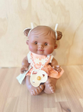 Baby Doll Pepote Original By Nines D'onil (orange peachy dress & curly buns)