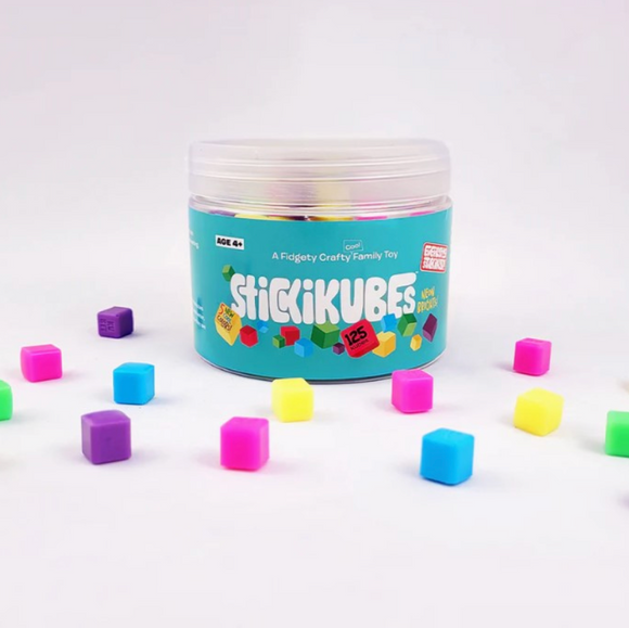 Stickikubes - Neon Brights Tub - 125pc