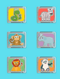 LIMITED EDITION LIGHT-UP CUBES, 6-PACK ZOO ANIMALS