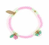 Lila Beaded Charm Bracelet