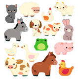 Repositionable Stickers - Farm Animals