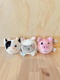 Farm Squishy Plushies (sheep, cow, pig)