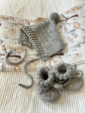 Grey Bonnet & Bootie Set