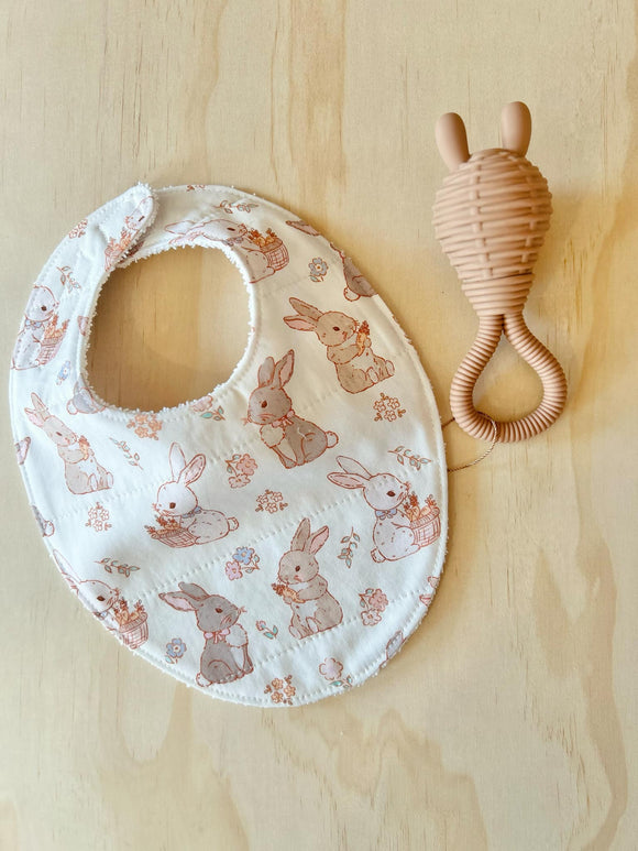 Soft Pink Bunny Bib